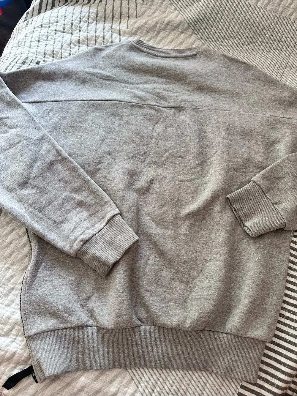 adidas Gray Trefoil Box Logo Crewneck Sweatshirt